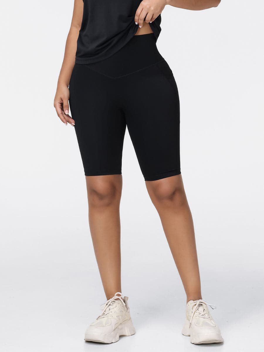 Women’s High Rise Knee-Length Pocket Shorts