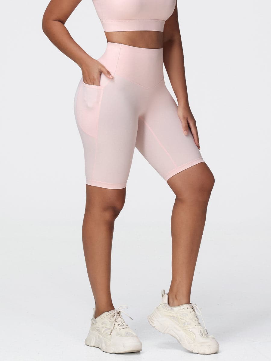 Women’s High Rise Knee-Length Pocket Shorts