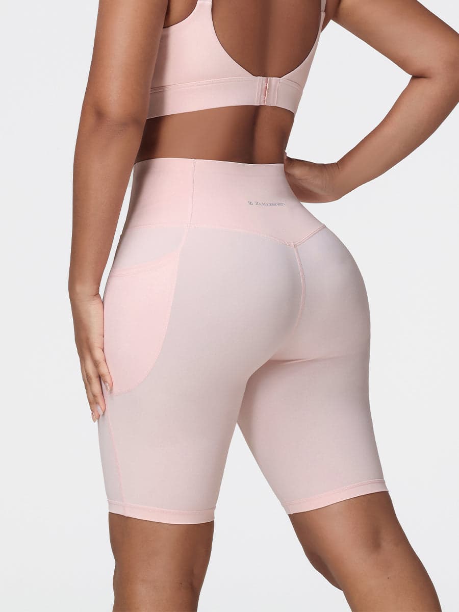 Women’s High Rise Knee-Length Pocket Shorts