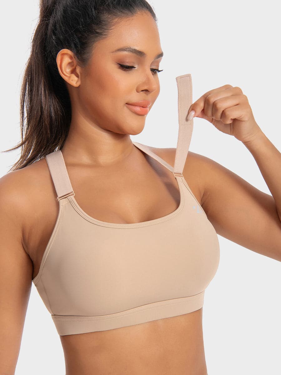 High-Support Active Wear Beige Matching Set