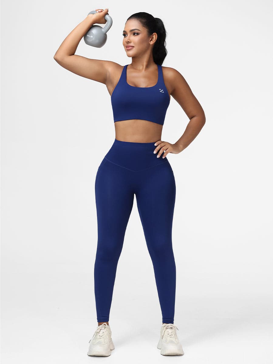 Flattering Gym Set with High-Support Bra and Booty-Lifting Leggings