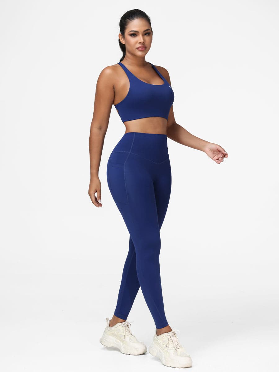 Flattering Gym Set with High-Support Bra and Booty-Lifting Leggings