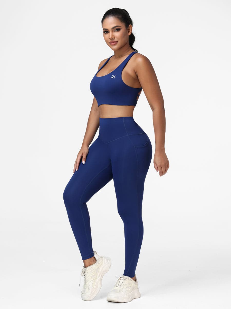 Flattering Gym Set with High-Support Bra and Booty-Lifting Leggings