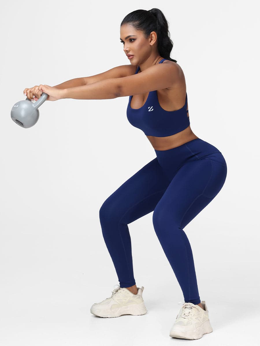 Flattering Gym Set with High-Support Bra and Booty-Lifting Leggings