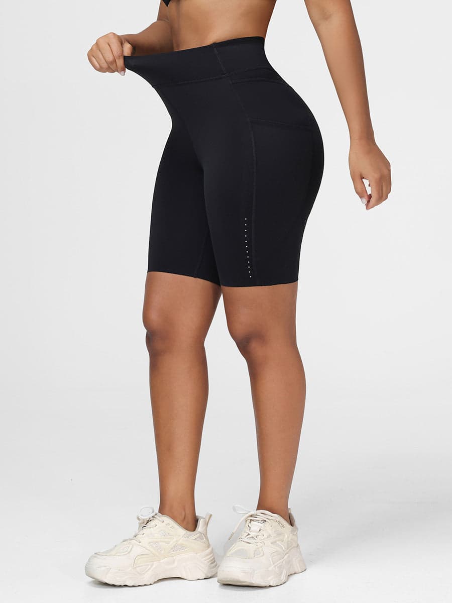High-Support Zip Sports Bra & High-Waist Running Shorts Set