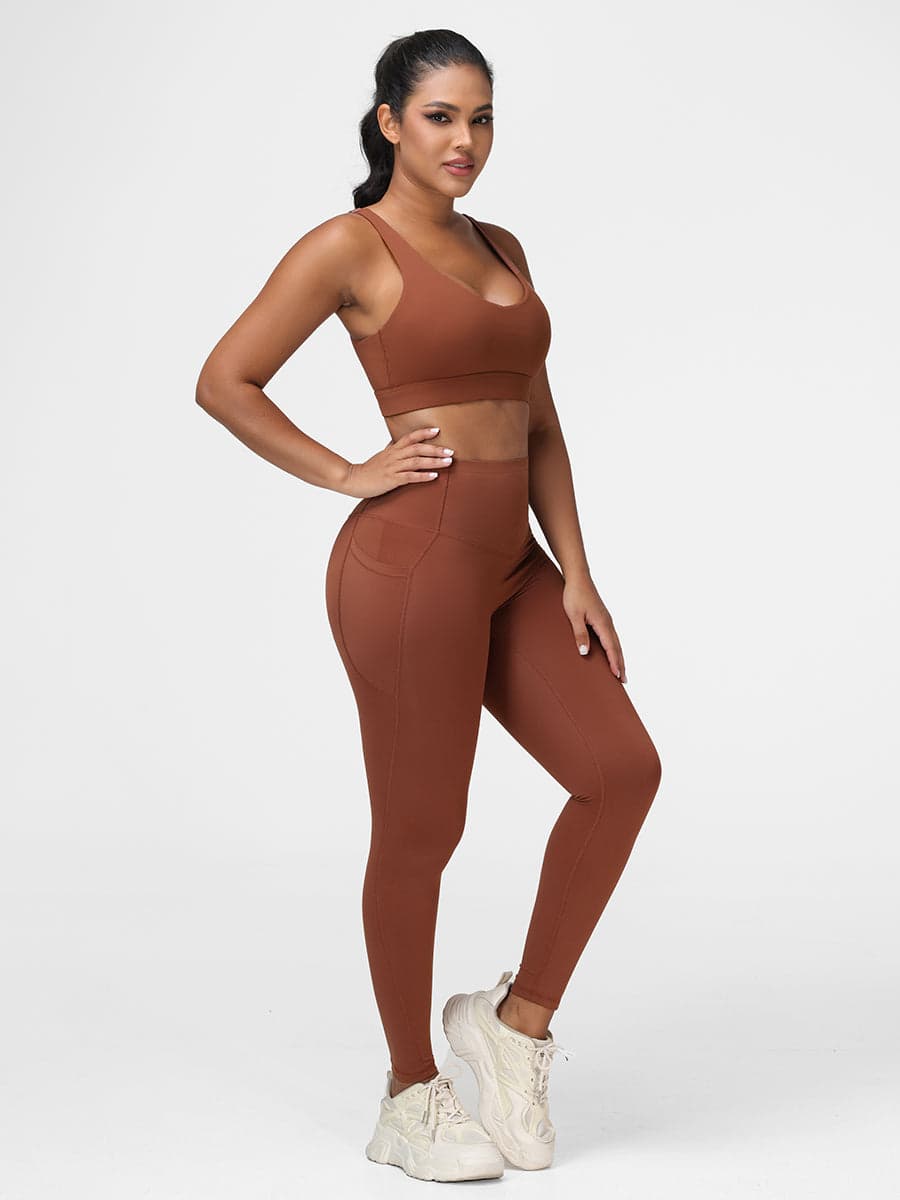 Ladies Sportswear Bottom Lifting Yoga Outfit Sets