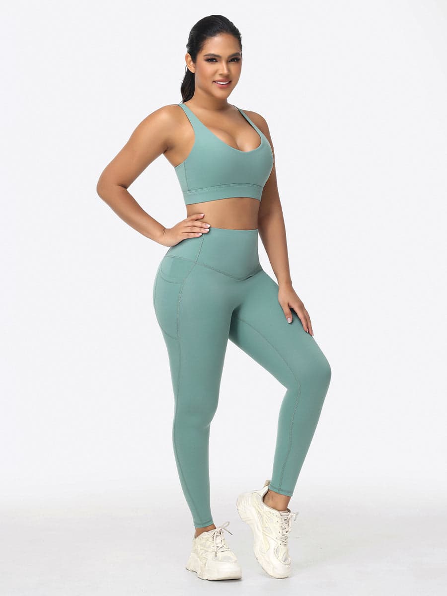 Ladies Sportswear Bottom Lifting Yoga Outfit Sets