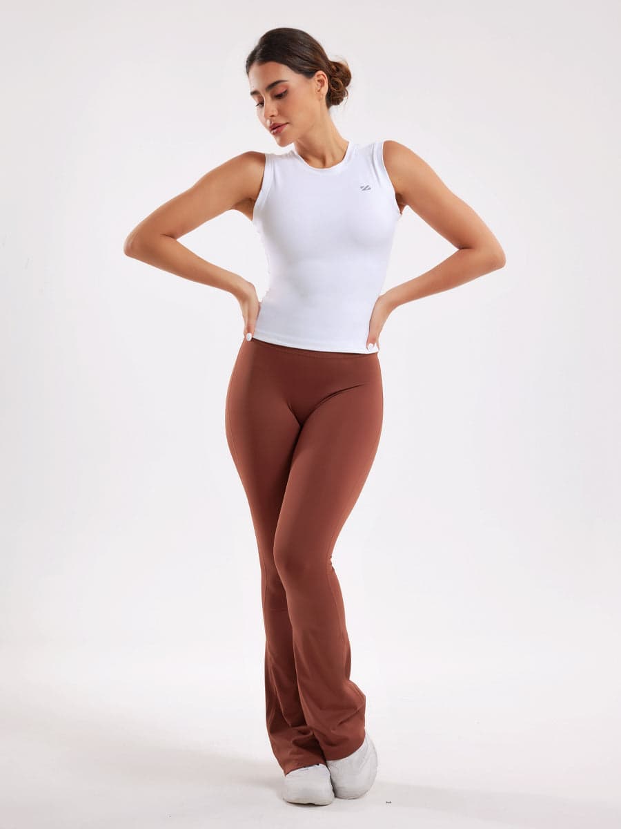 Casual Workout Two Piece Outfits Flare Pants Tracksuit Sets