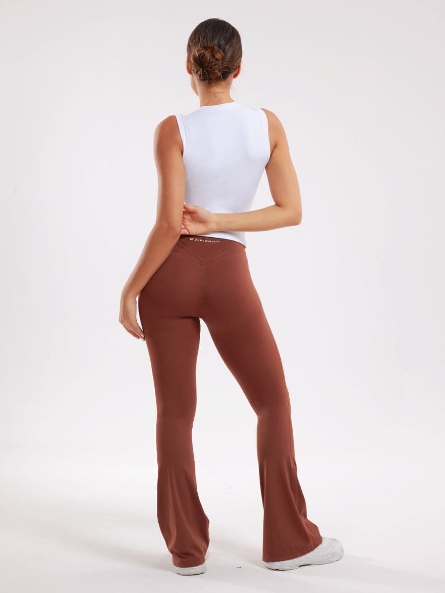 Casual Workout Two Piece Outfits Flare Pants Tracksuit Sets