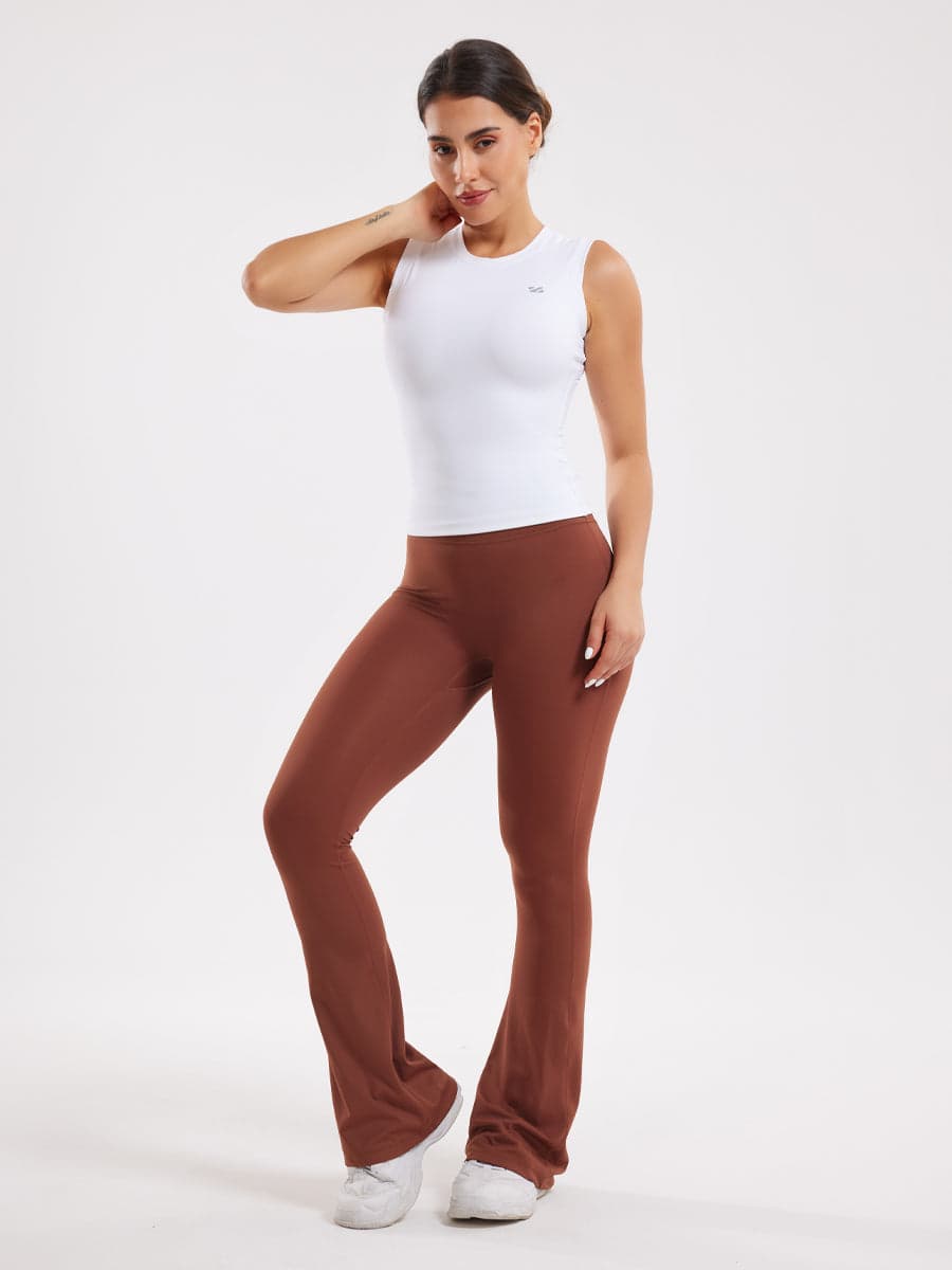 Casual Workout Two Piece Outfits Flare Pants Tracksuit Sets