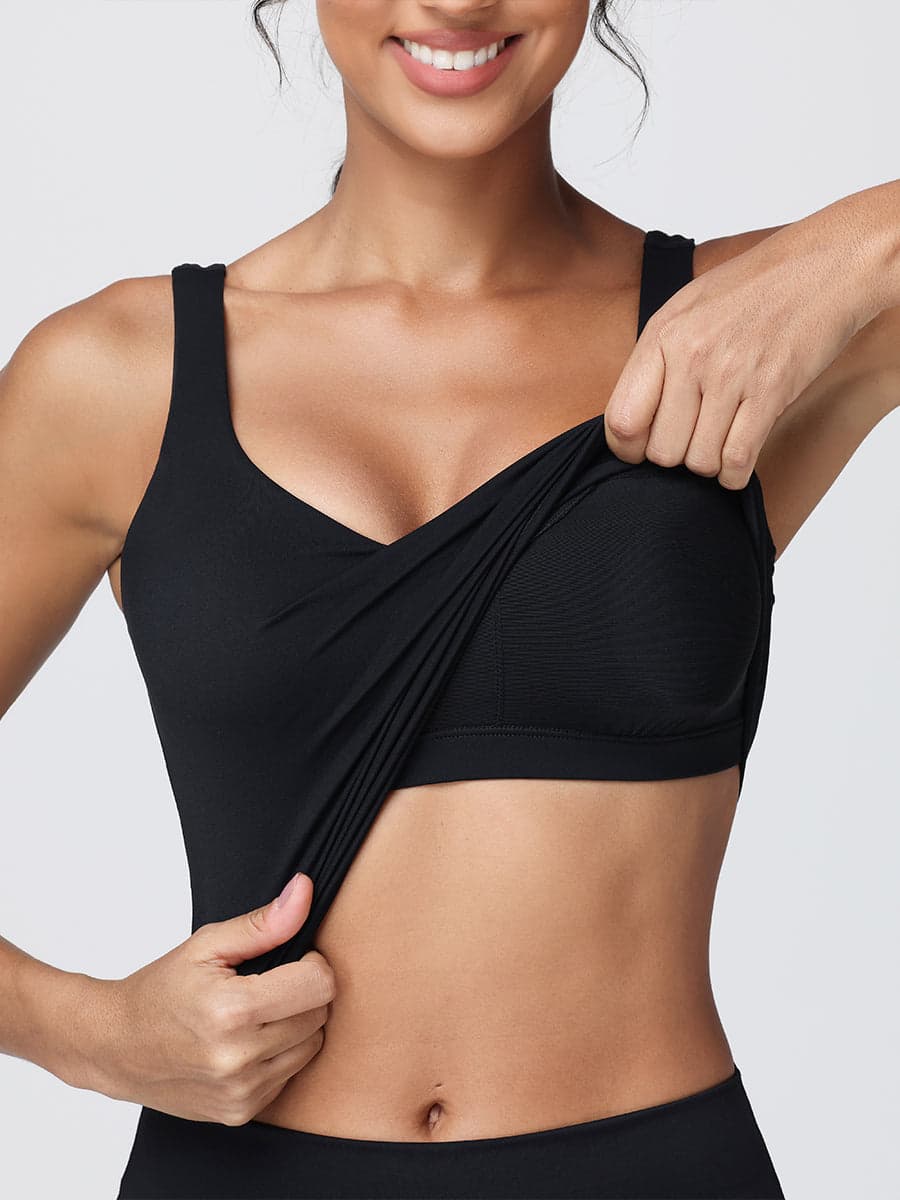 U-Shape Padded Sports Bra & High-Waist Tennis Skirt Set