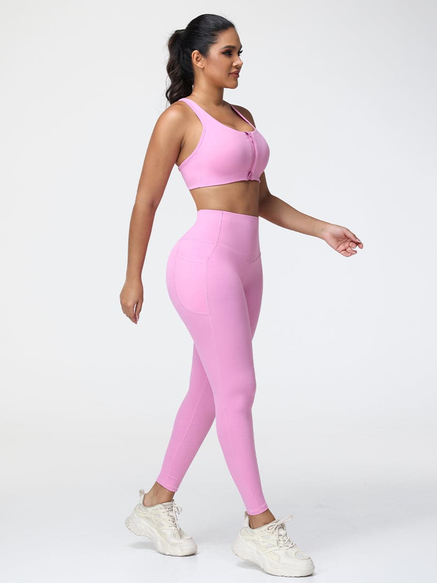 Zip-Front Sports Bra & Butt-Lifting Leggings Set