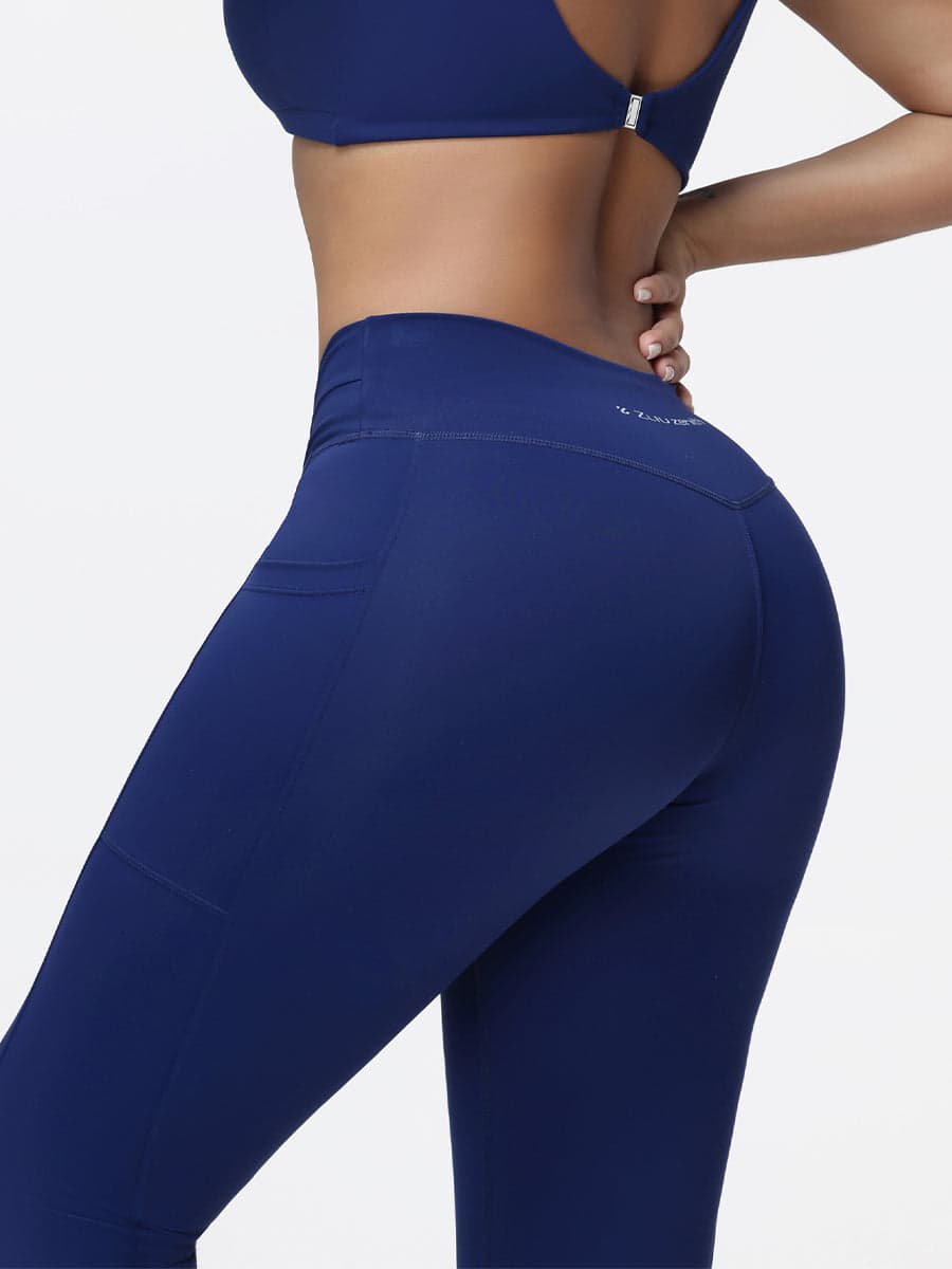 Twist Waist Sculpting Leggings with Pockets