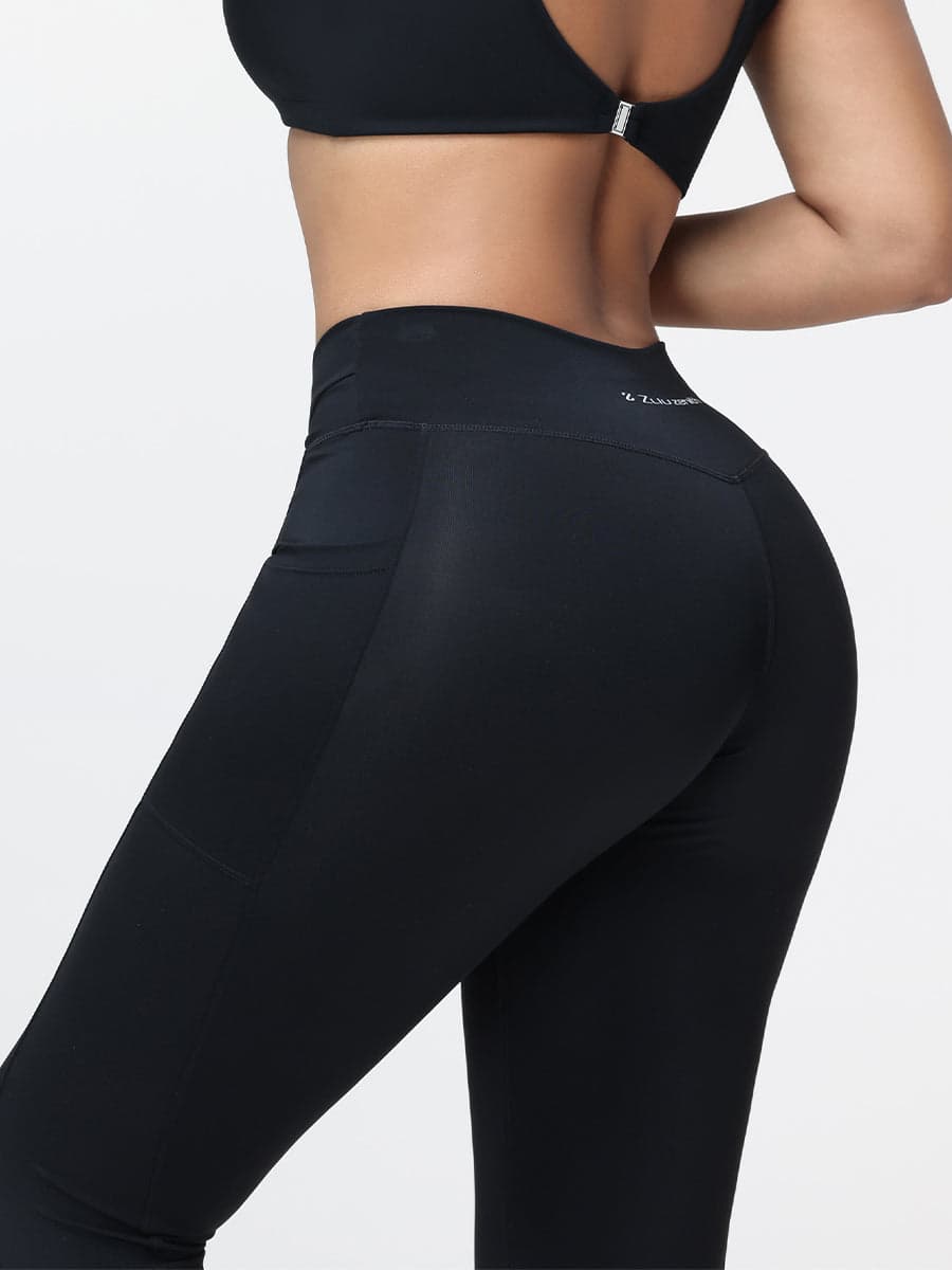 Twist Waist Sculpting Leggings with Pockets