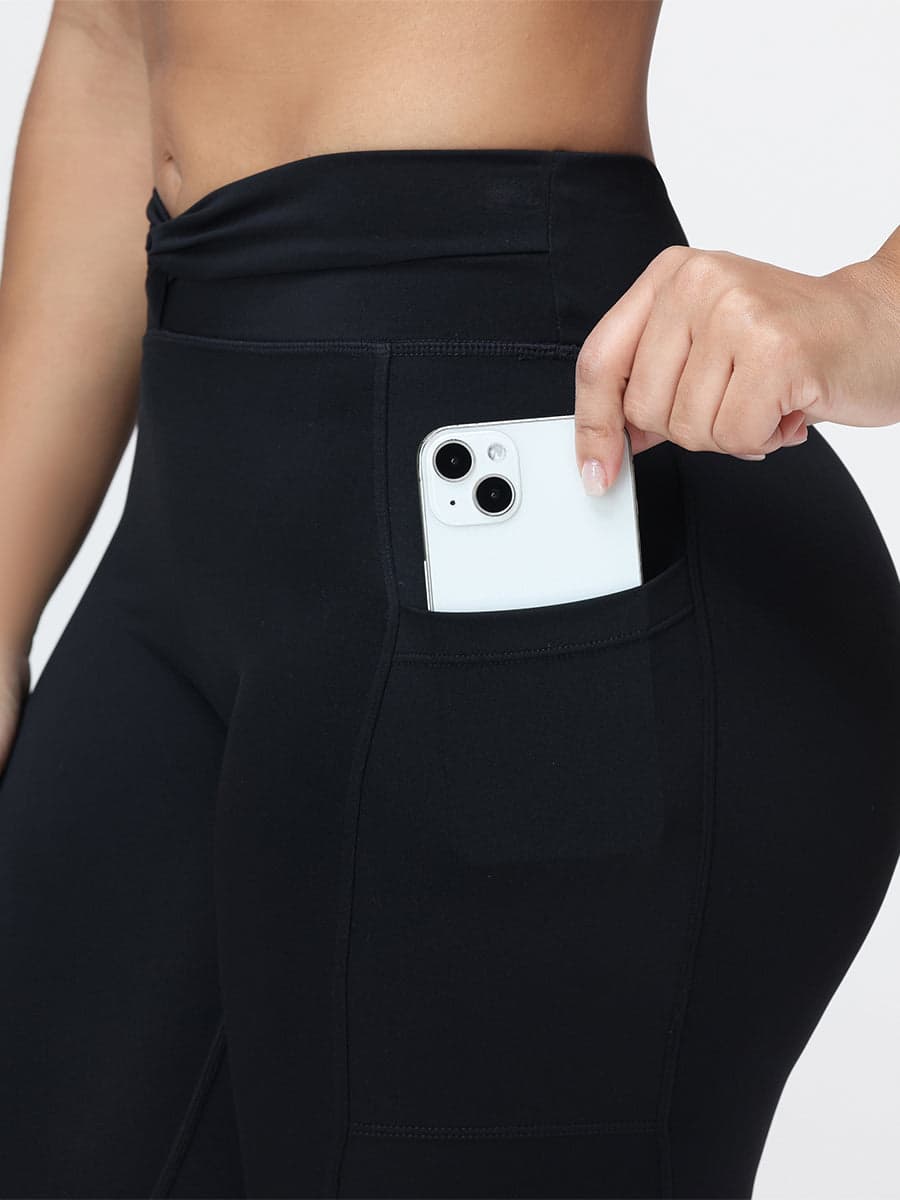 Twist Waist Sculpting Leggings with Pockets