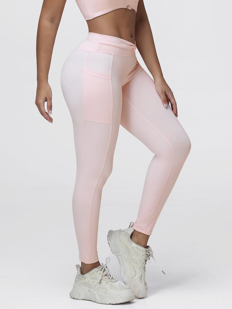Twist Waist Sculpting Leggings with Pockets