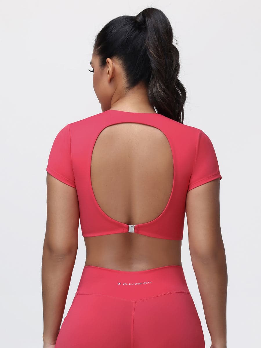 Women’s Open Back Cropped Workout Tank Top