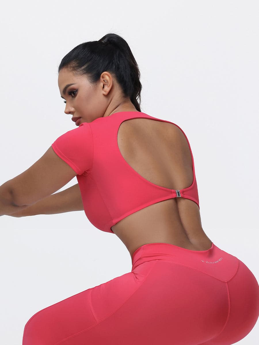 Women’s Open Back Cropped Workout Tank Top