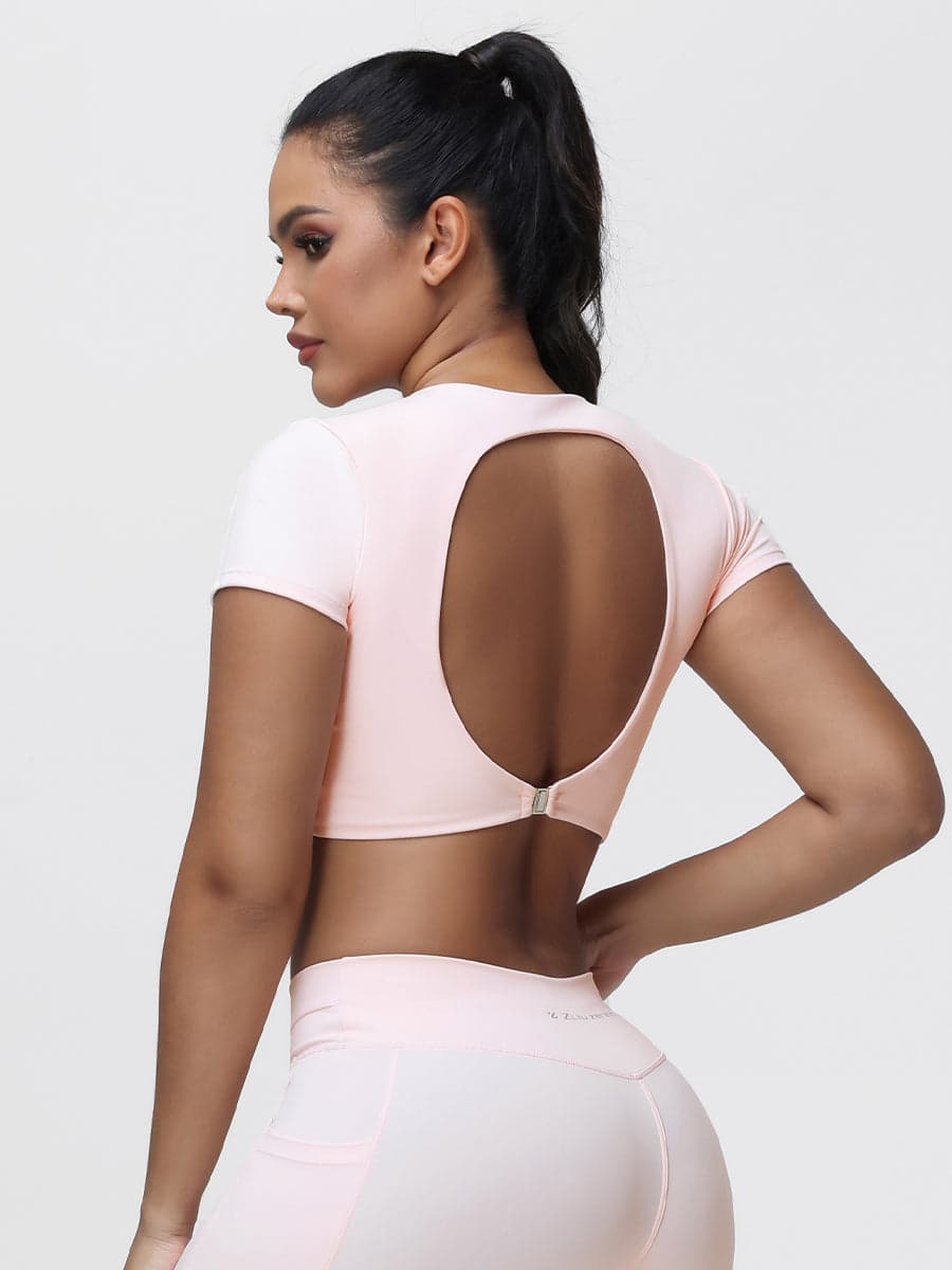 Women’s Open Back Cropped Workout Tank Top