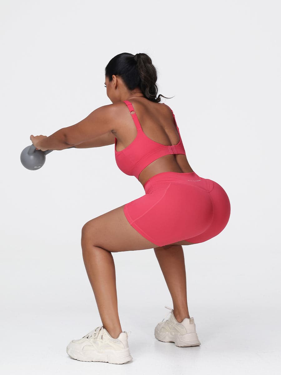 Adjustable Bra & Tummy Control Shorts Seamless Gym Set