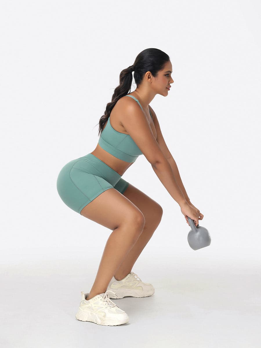 Adjustable Bra & Tummy Control Shorts Seamless Gym Set