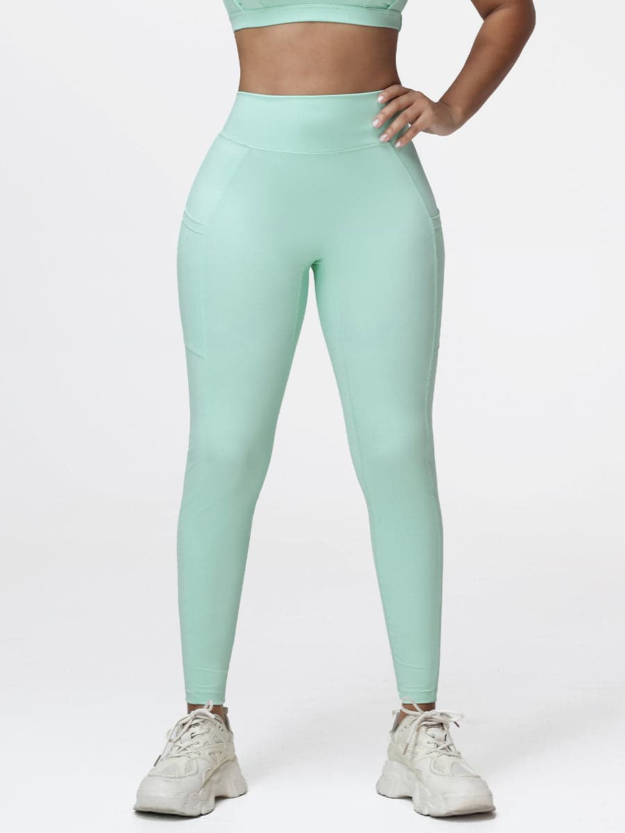 Women's High Waist V-Back Leggings with Pockets