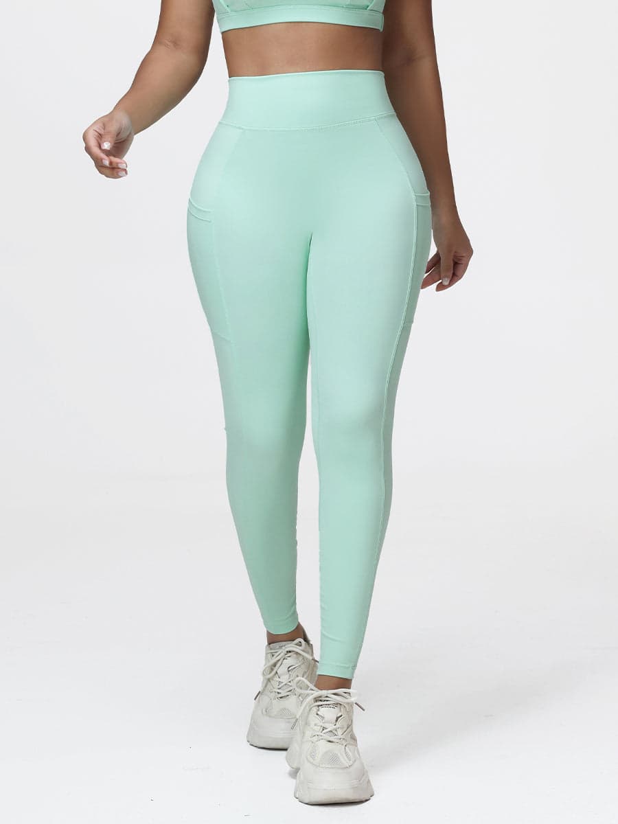 Women's High Waist V-Back Leggings with Pockets