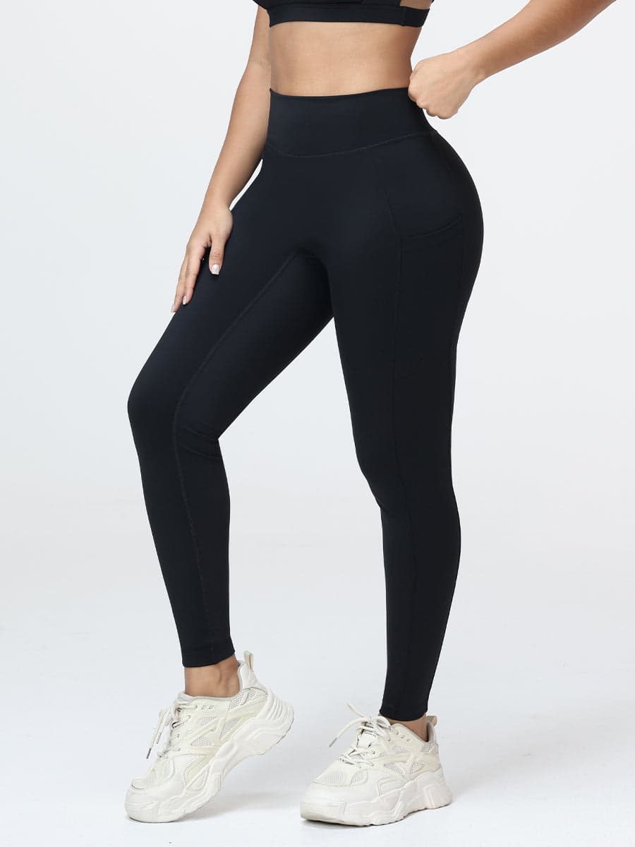 Women's High Waist V-Back Leggings with Pockets