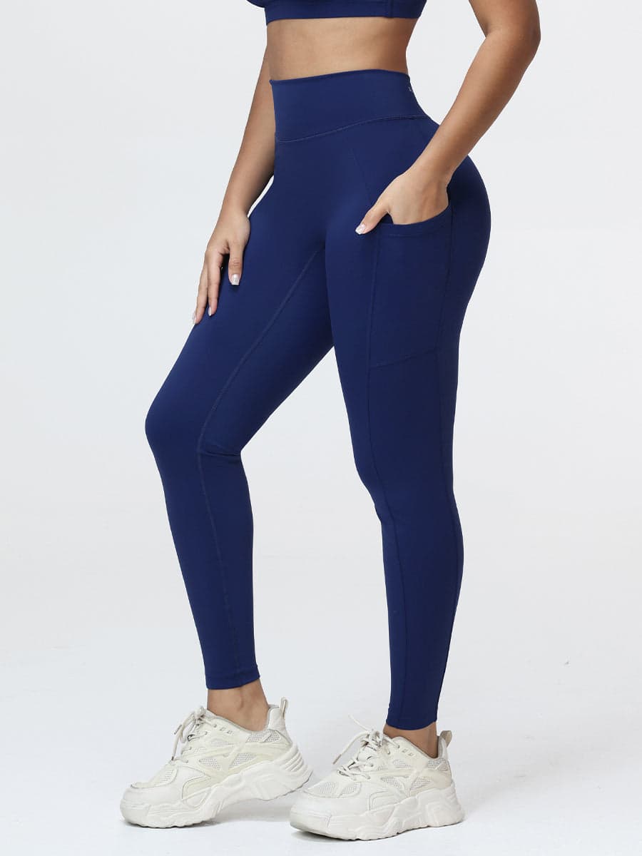 Women's High Waist V-Back Leggings with Pockets
