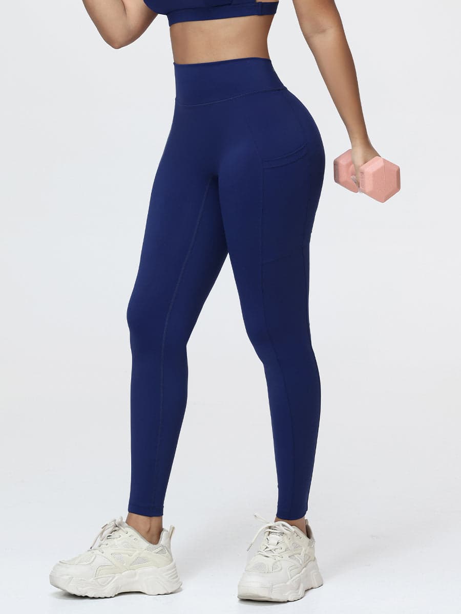 Women's High Waist V-Back Leggings with Pockets