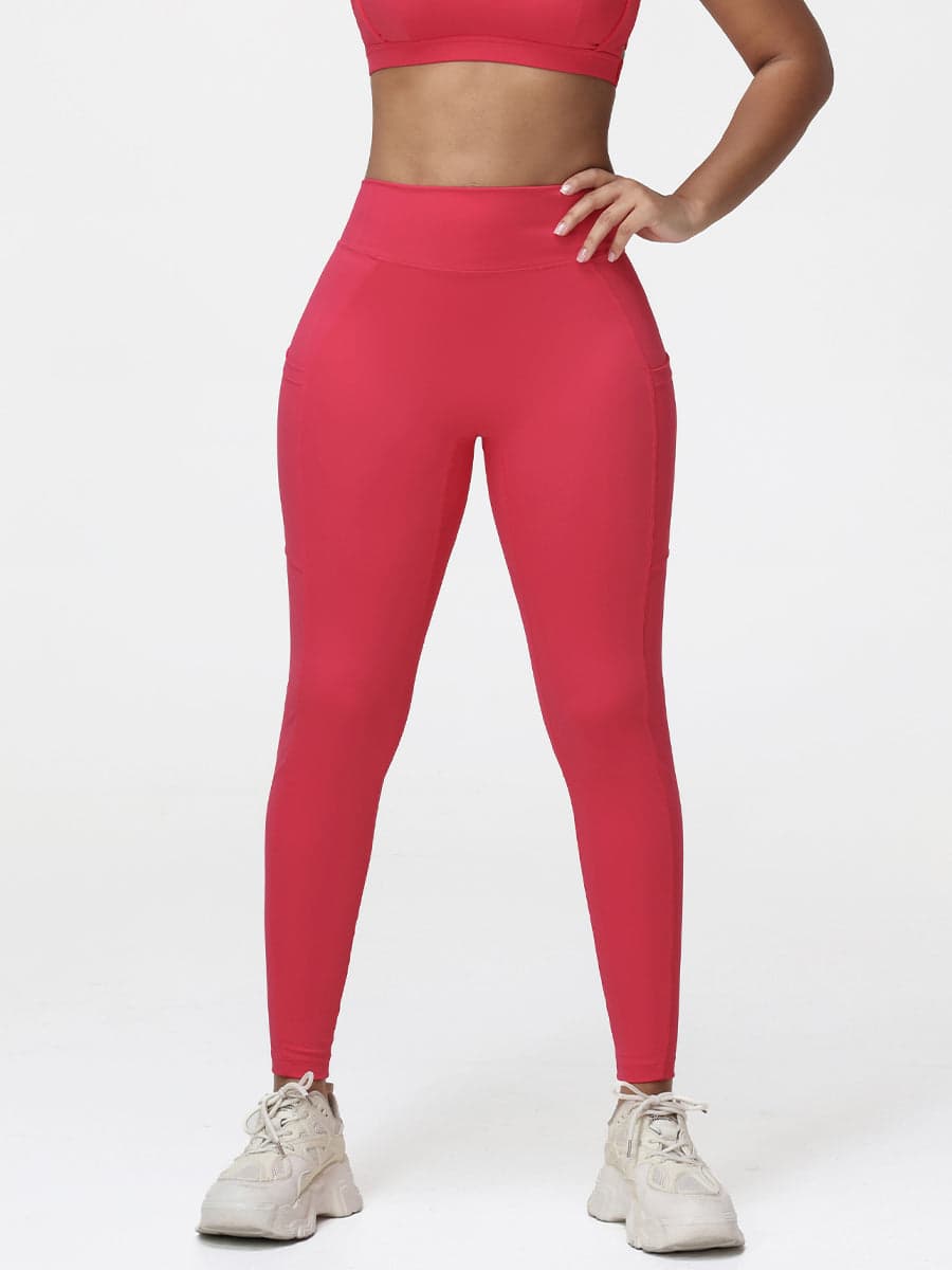 Women's High Waist V-Back Leggings with Pockets