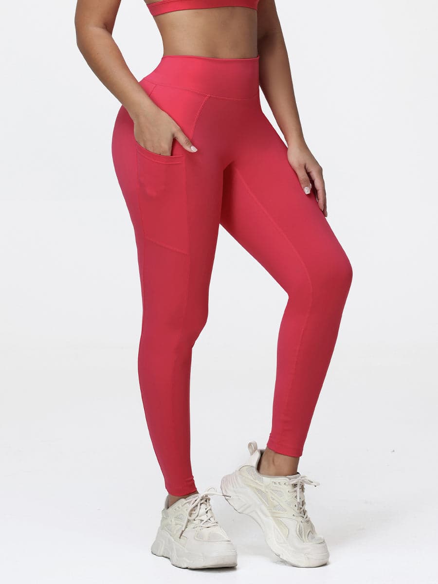 Women's High Waist V-Back Leggings with Pockets