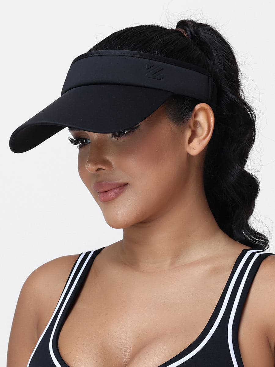 Women's UPF 50+ Sports Visor Hat Breathable Adjustable Sun Cap