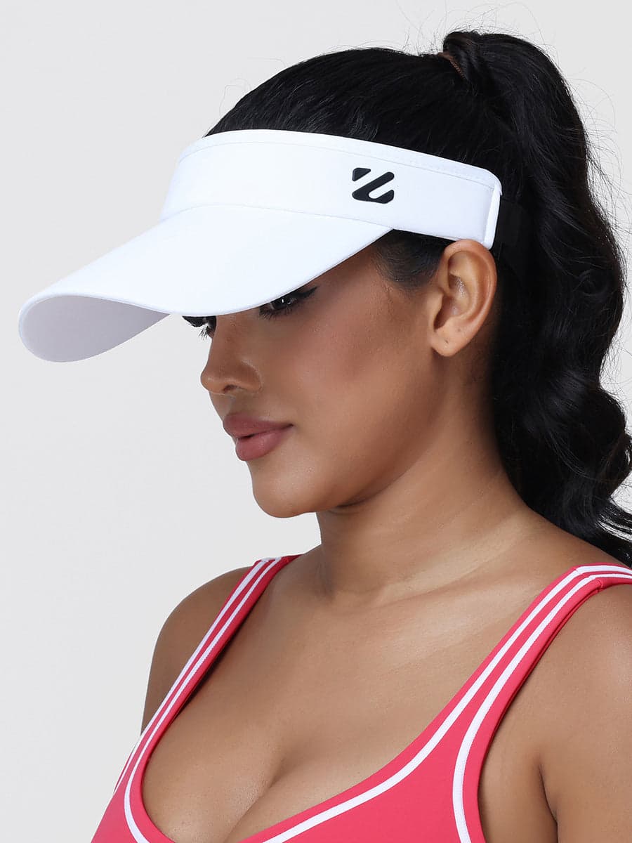Women's UPF 50+ Sports Visor Hat Breathable Adjustable Sun Cap