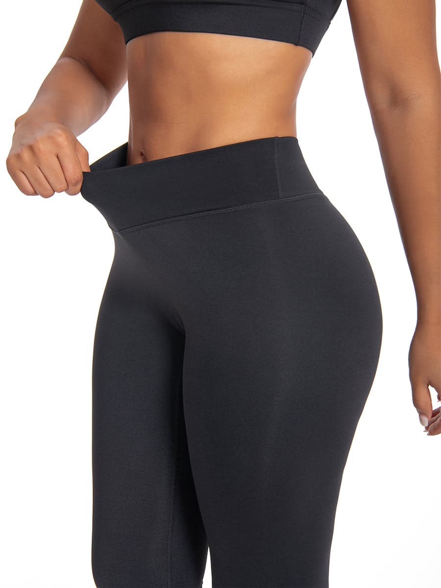 Plain Crossover High-Rise Leggings