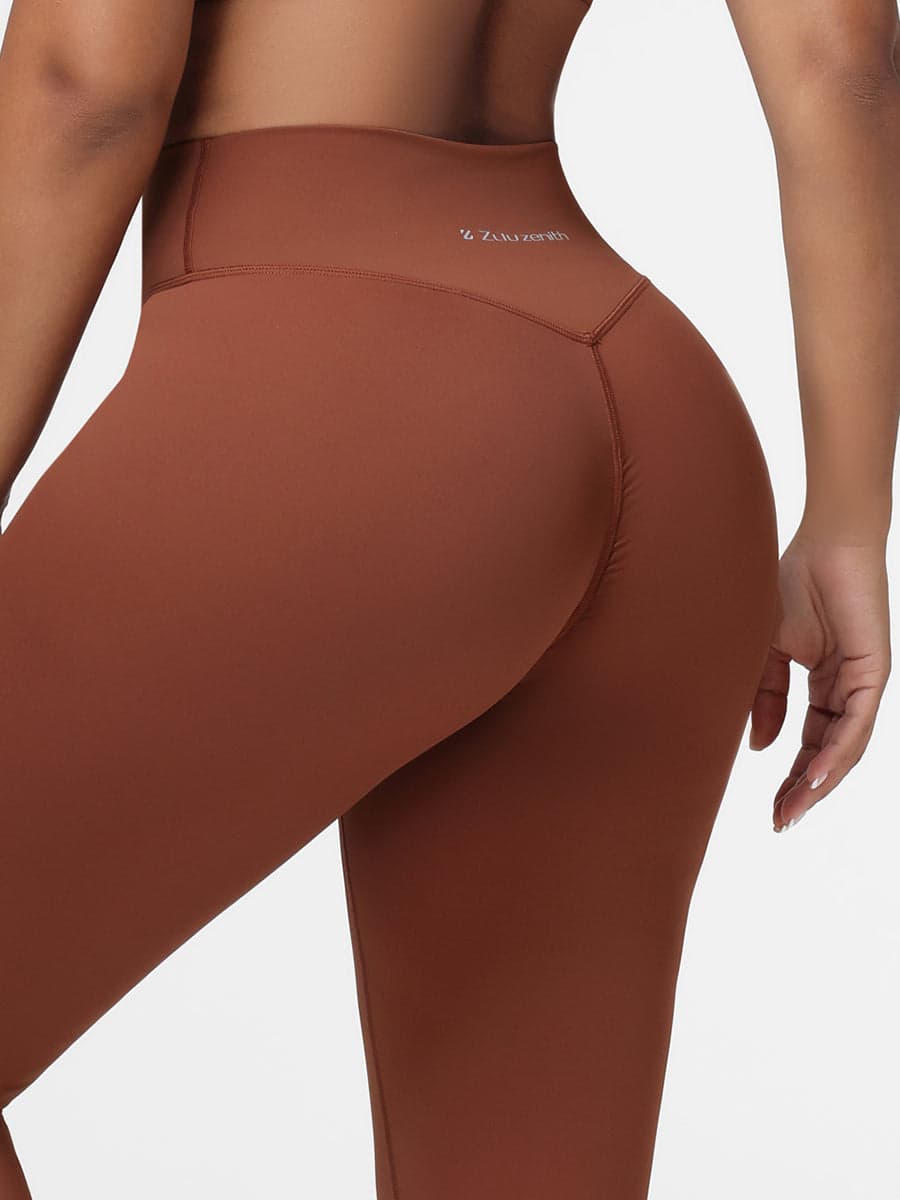 Plain Crossover High-Rise Leggings