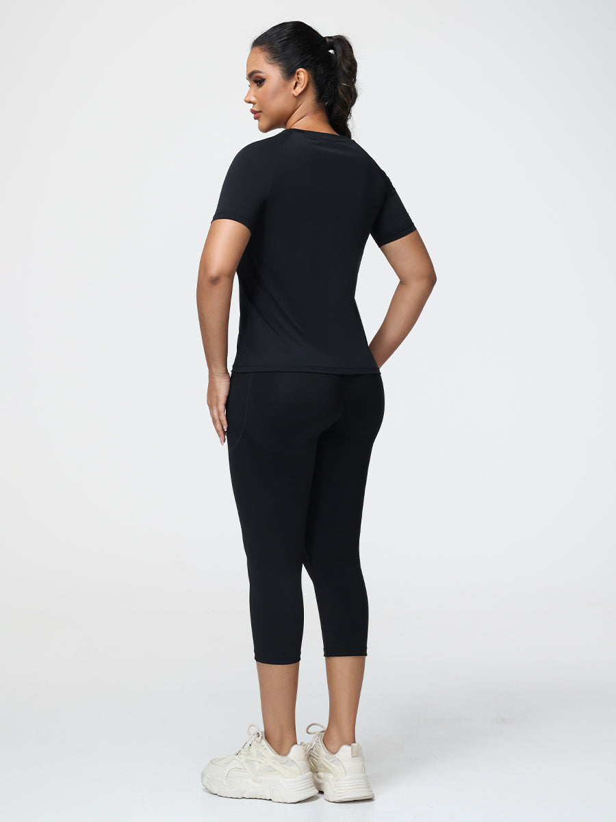 Active T-Shirt & 7/8 Butt-Lifting Leggings Set