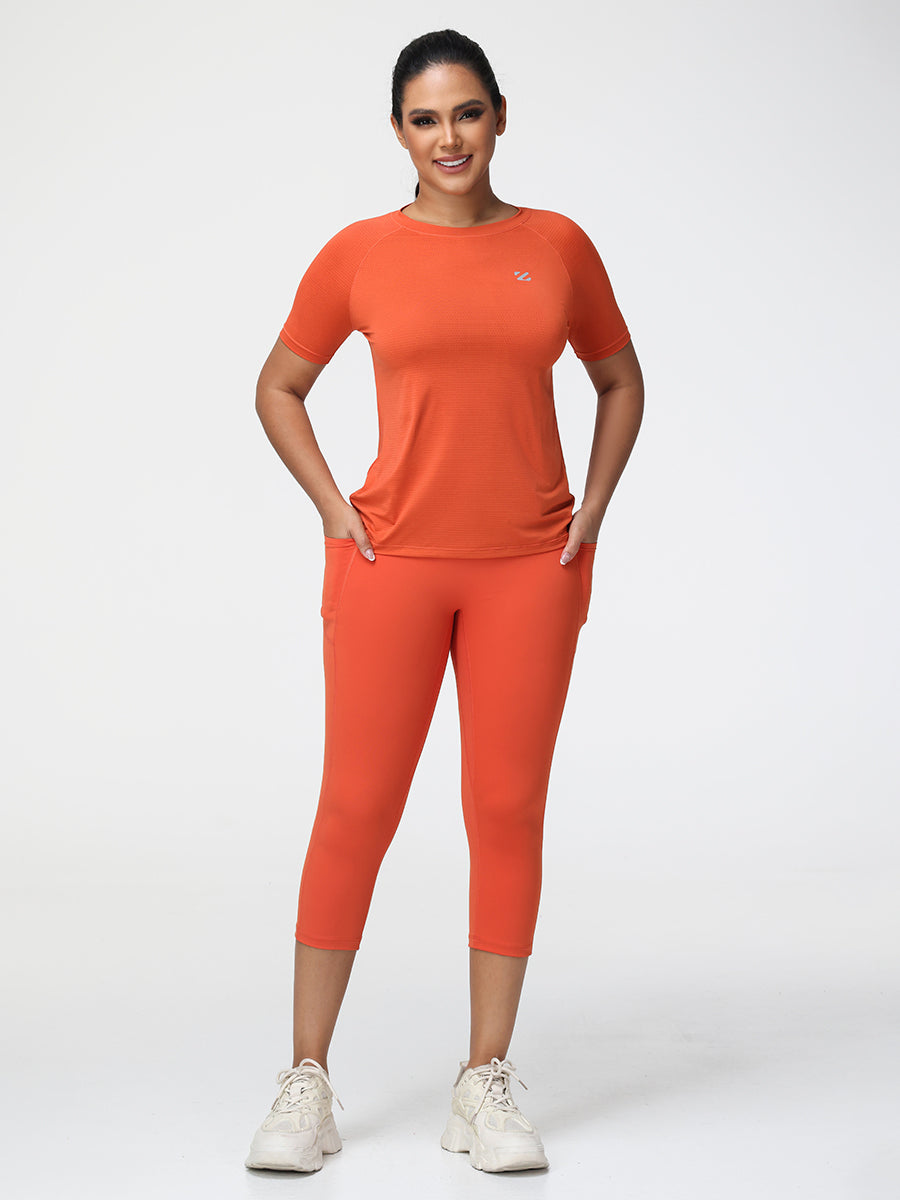 Active T-Shirt & 7/8 Butt-Lifting Leggings Set