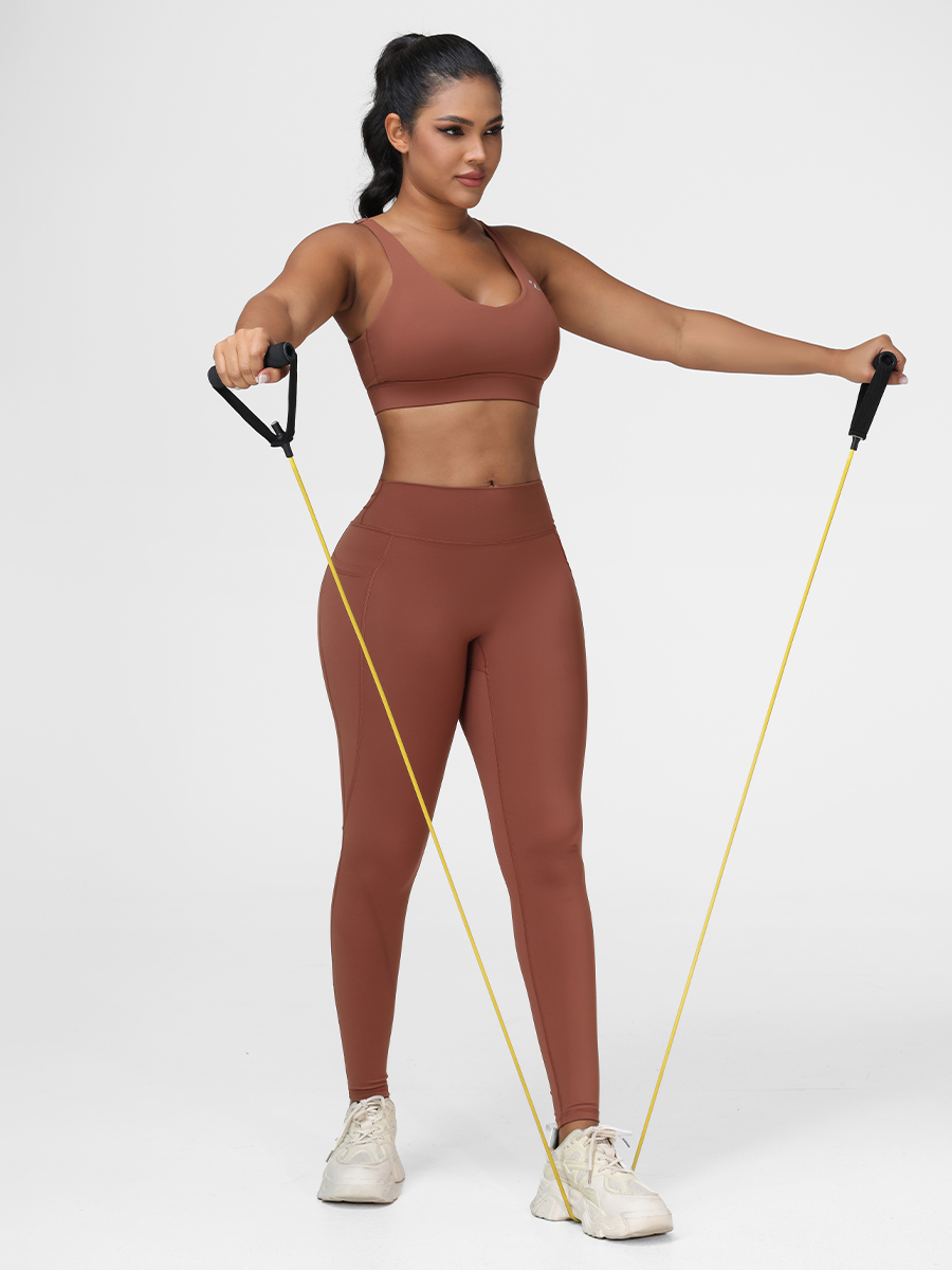 ladies gym clothes brown