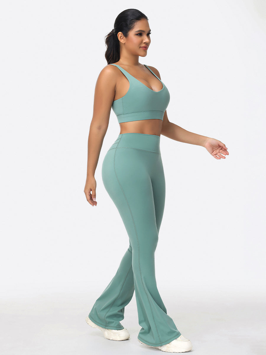 2-Piece Green Activewear Set For Women