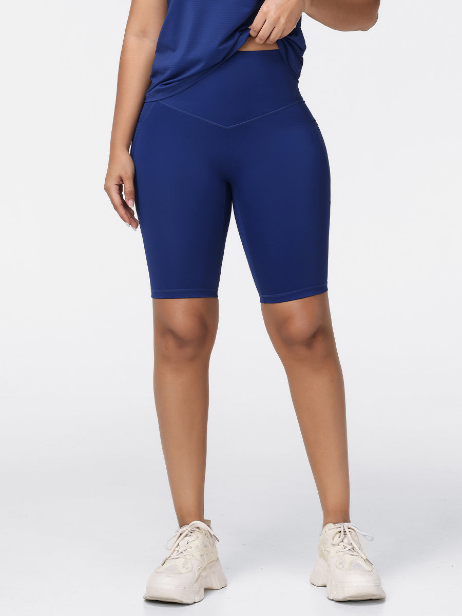 Women’s High Rise Knee-Length Pocket Shorts