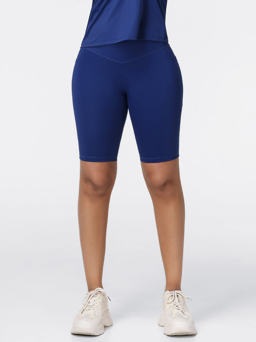 Women’s High Rise Knee-Length Pocket Shorts