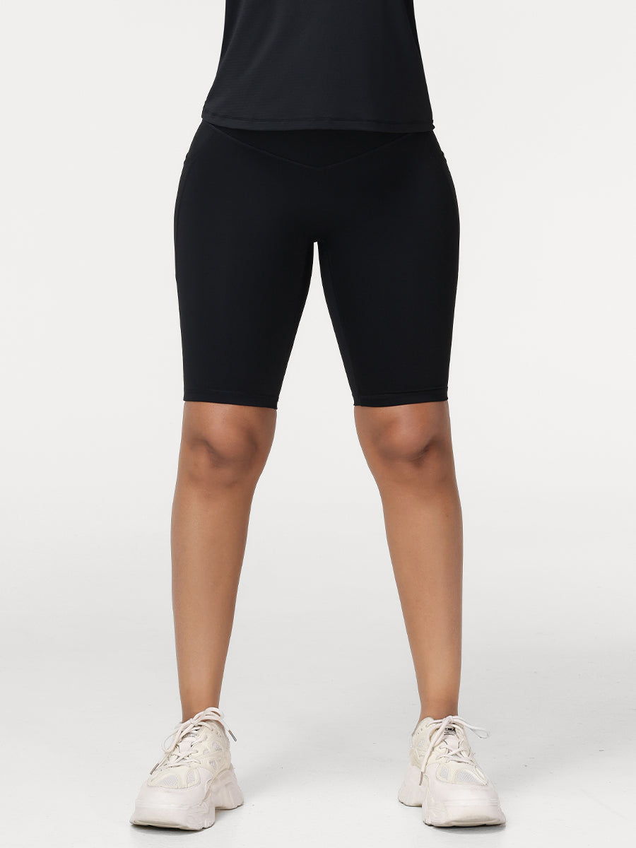 Women’s High Rise Knee-Length Pocket Shorts