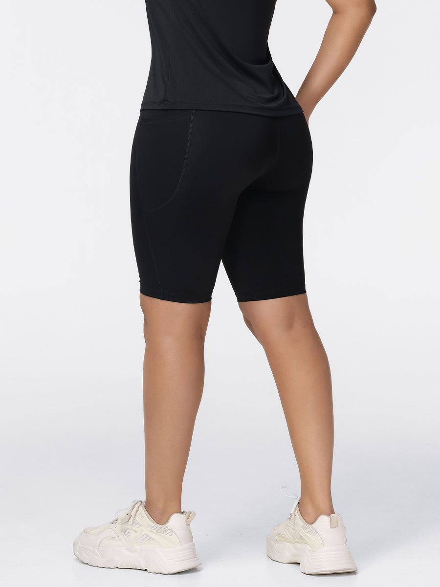 Women’s High Rise Knee-Length Pocket Shorts