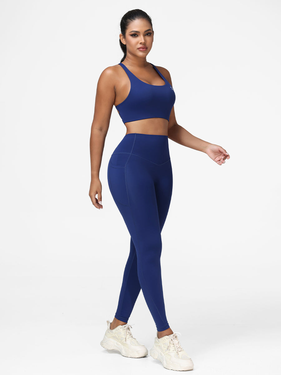 Flattering Gym Set with High-Support Bra and Booty-Lifting Leggings