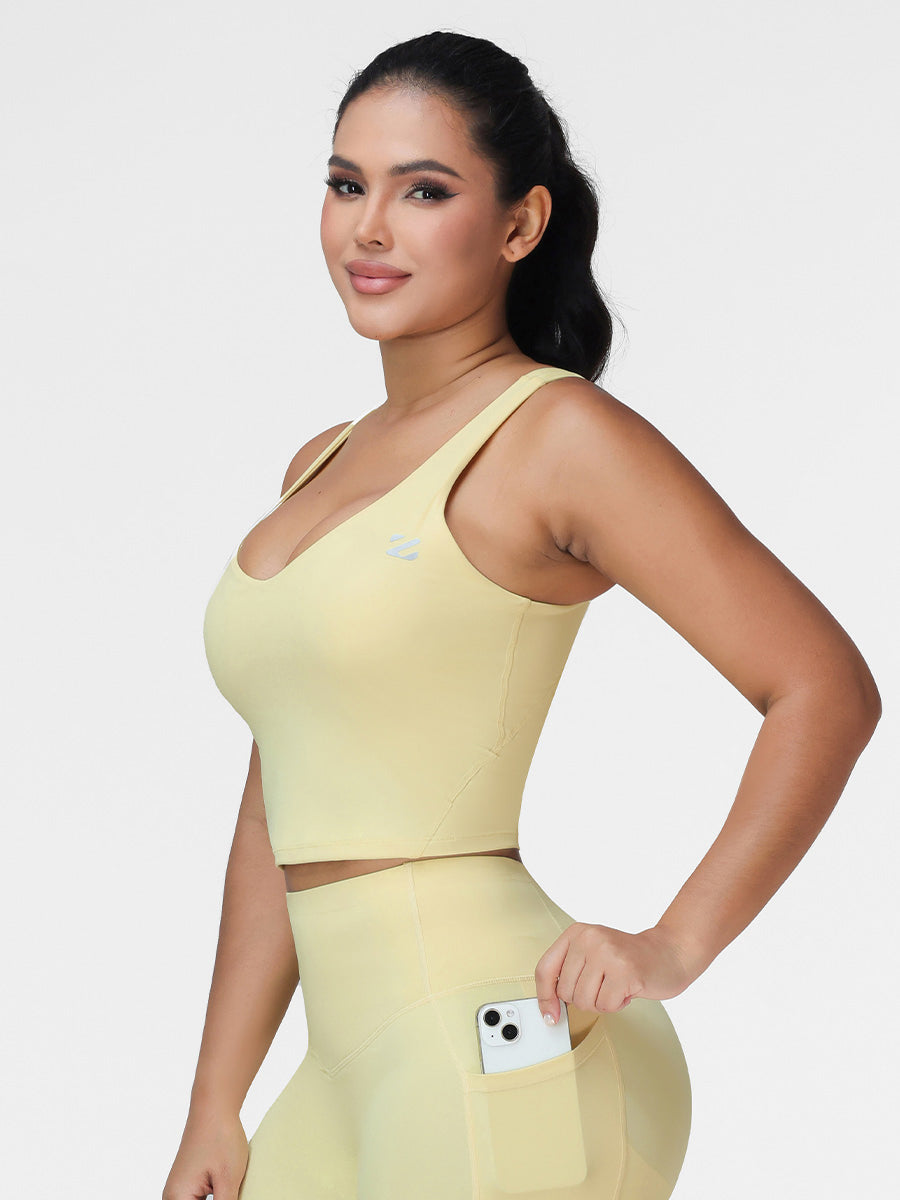 U-shaped Cut Energy Longline Sports Bra