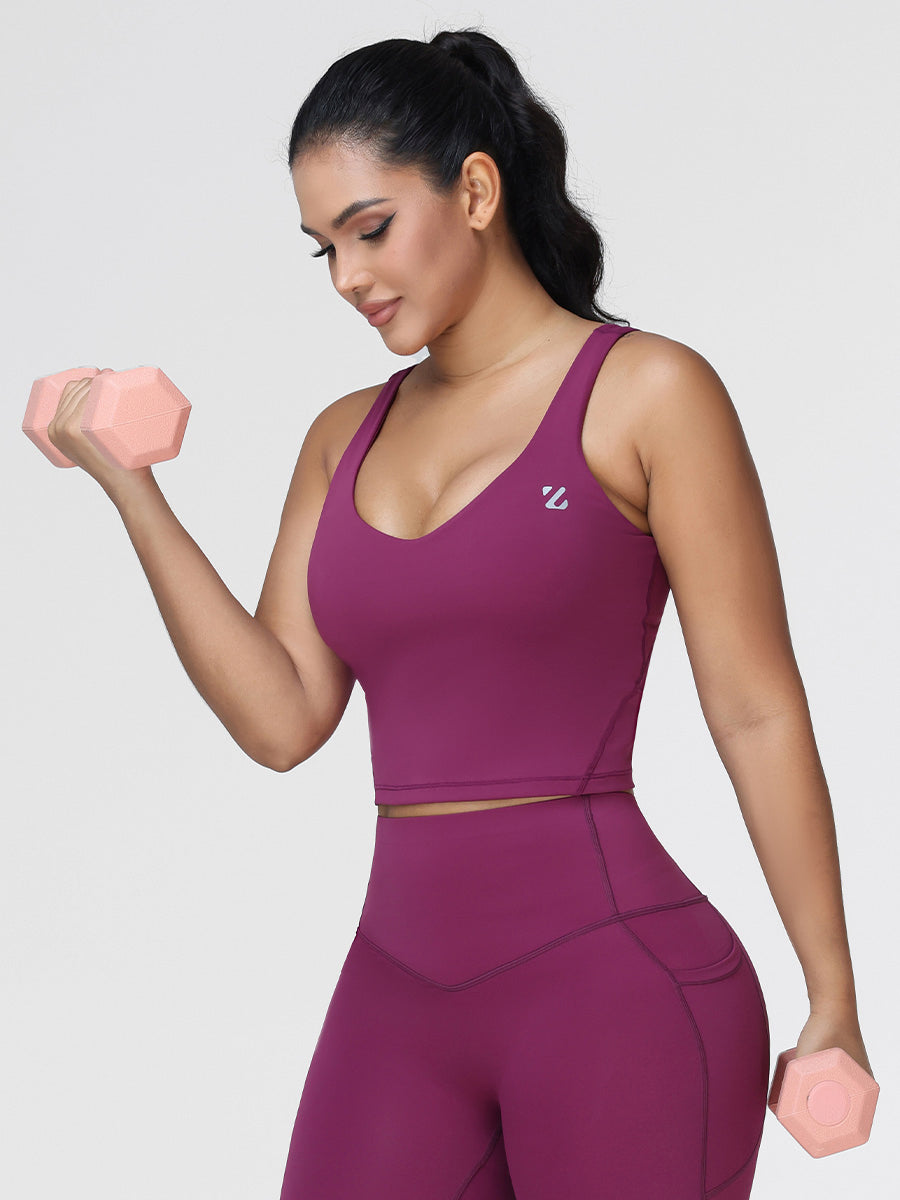 U-shaped Cut Energy Longline Sports Bra