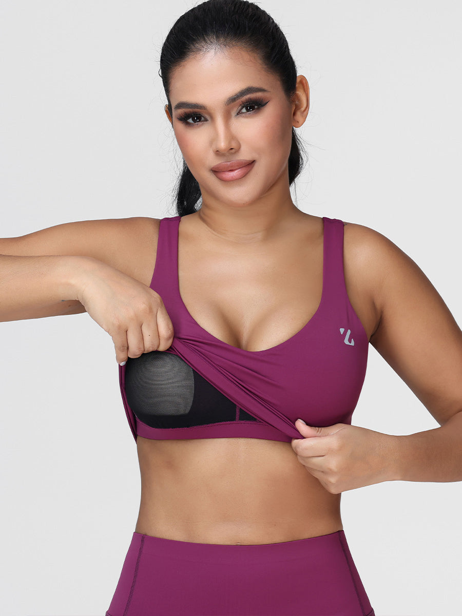 U-shaped Cut Energy Longline Sports Bra