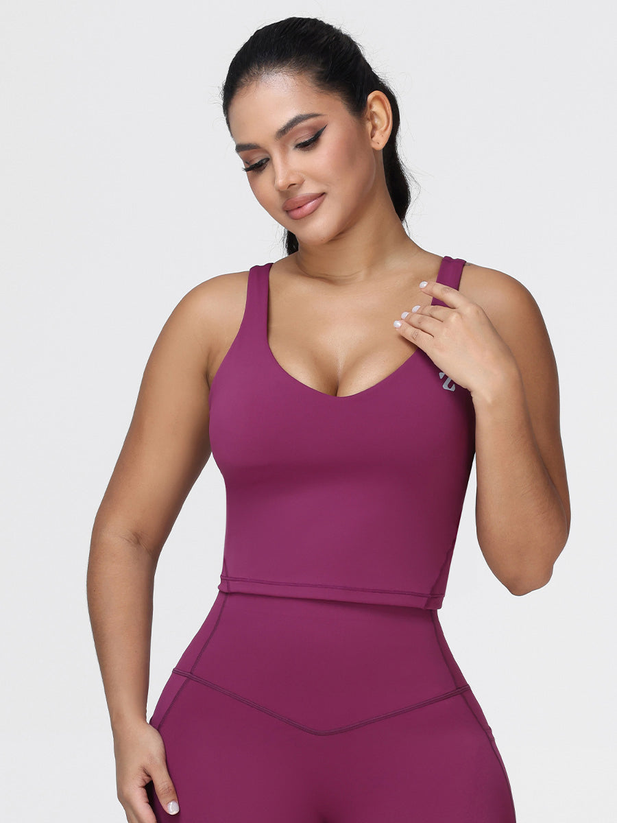 U-shaped Cut Energy Longline Sports Bra
