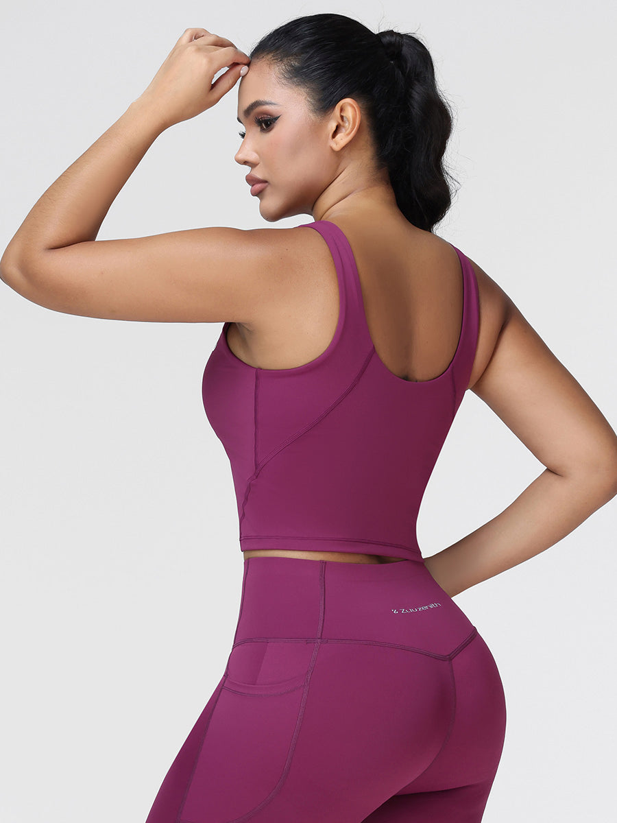 U-shaped Cut Energy Longline Sports Bra